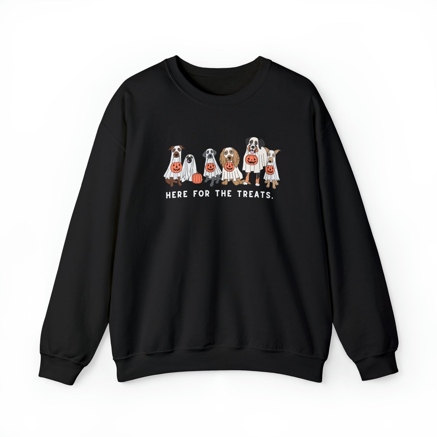 Halloween | Dog Ghost Treats | Unisex Crewneck Sweatshirt