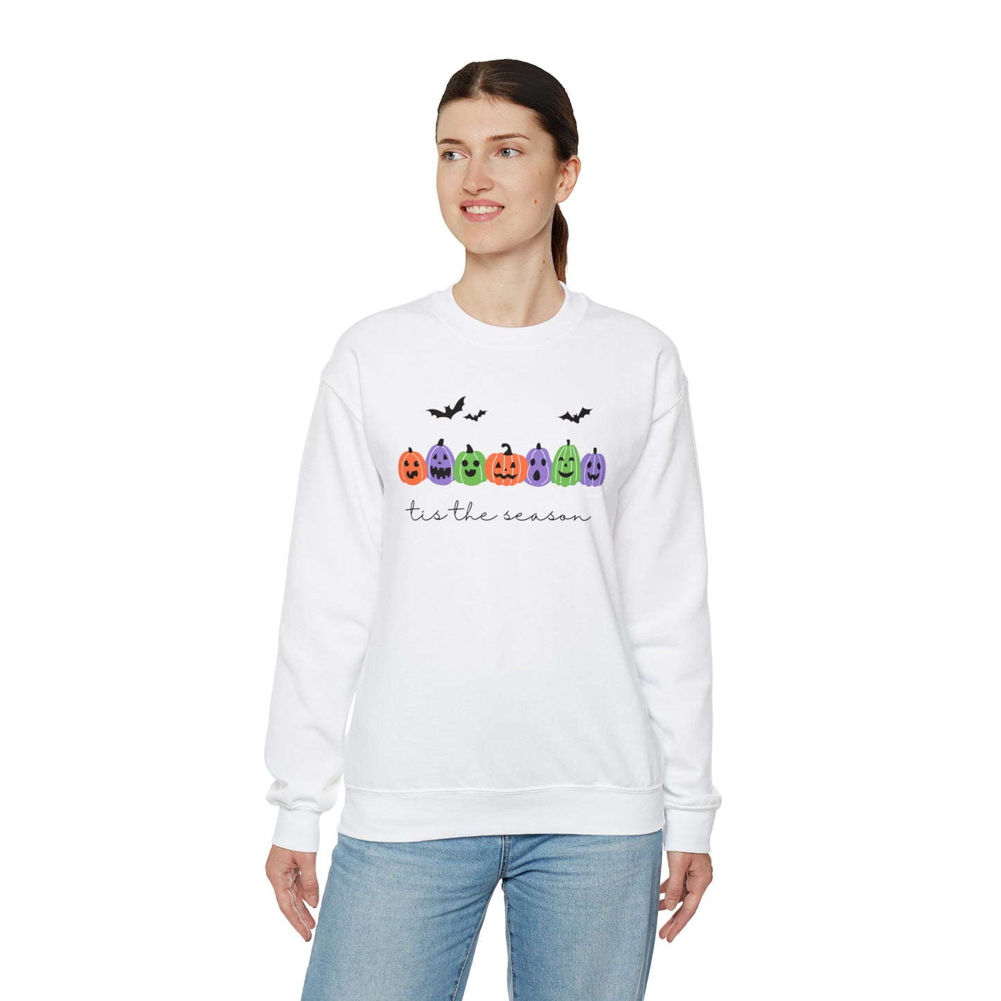 Halloween | Purple Green Pumpkin Patch | Unisex Crewneck Sweatshirt