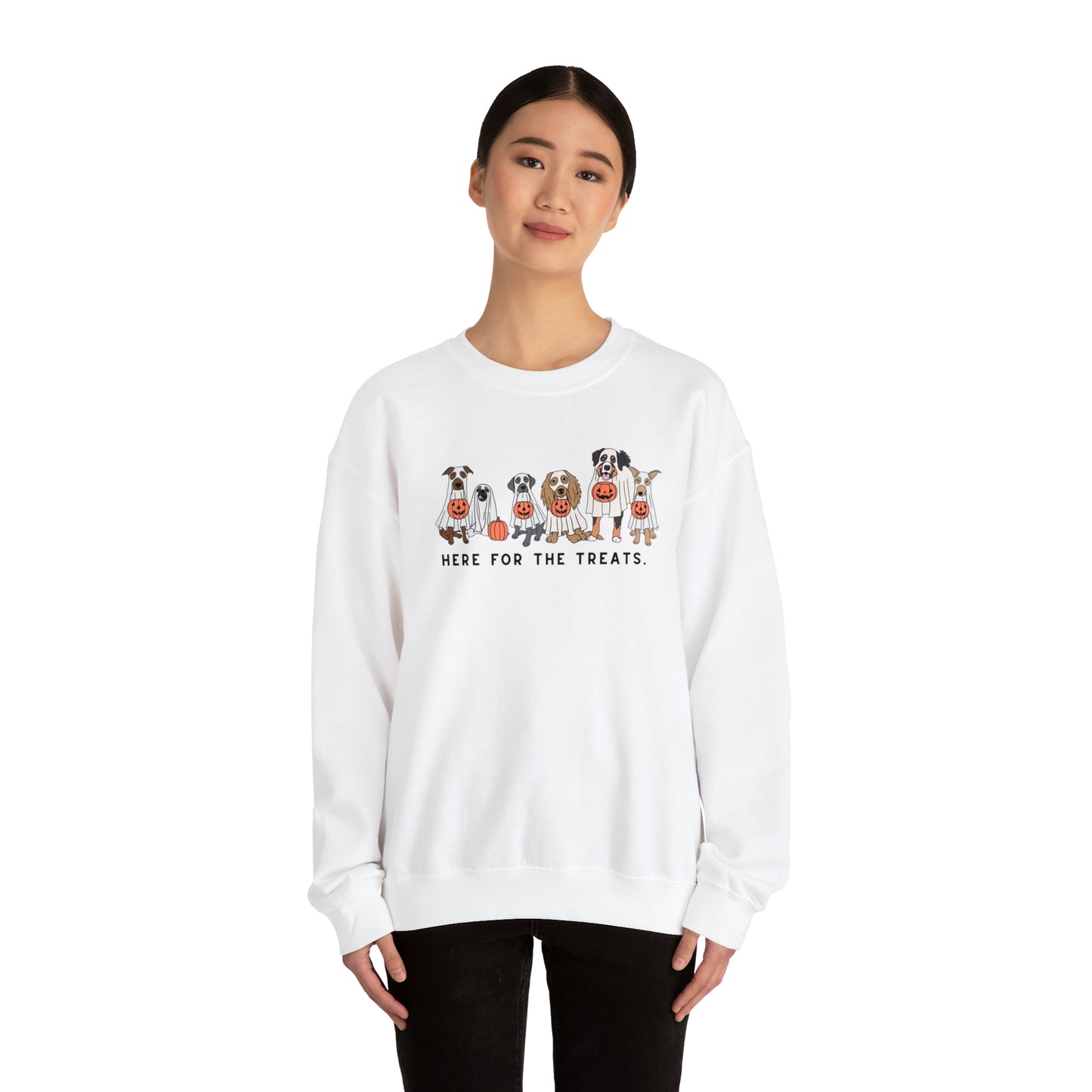 Halloween | Dog Ghost Treats | Unisex Crewneck Sweatshirt