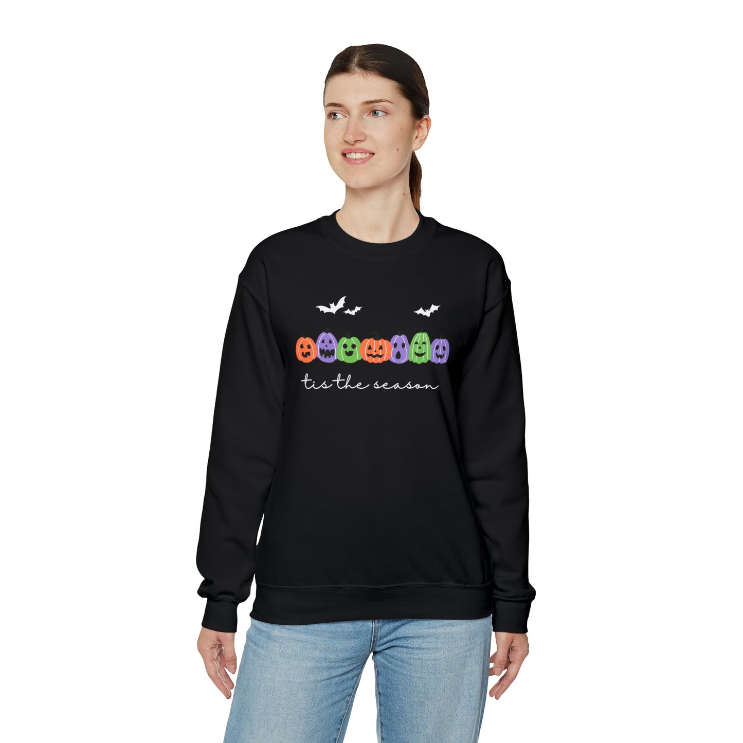 Halloween | Purple Green Pumpkin Patch | Unisex Crewneck Sweatshirt