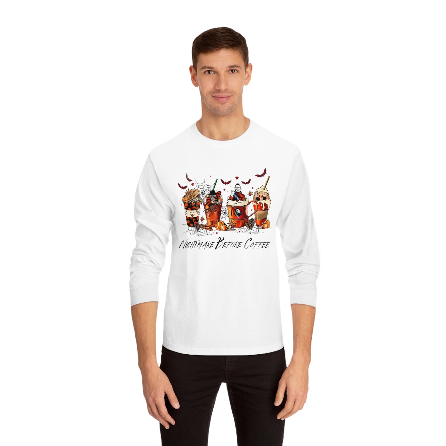 Halloween | Nightmare Before Coffee | Unisex Long Sleeve T-Shirt