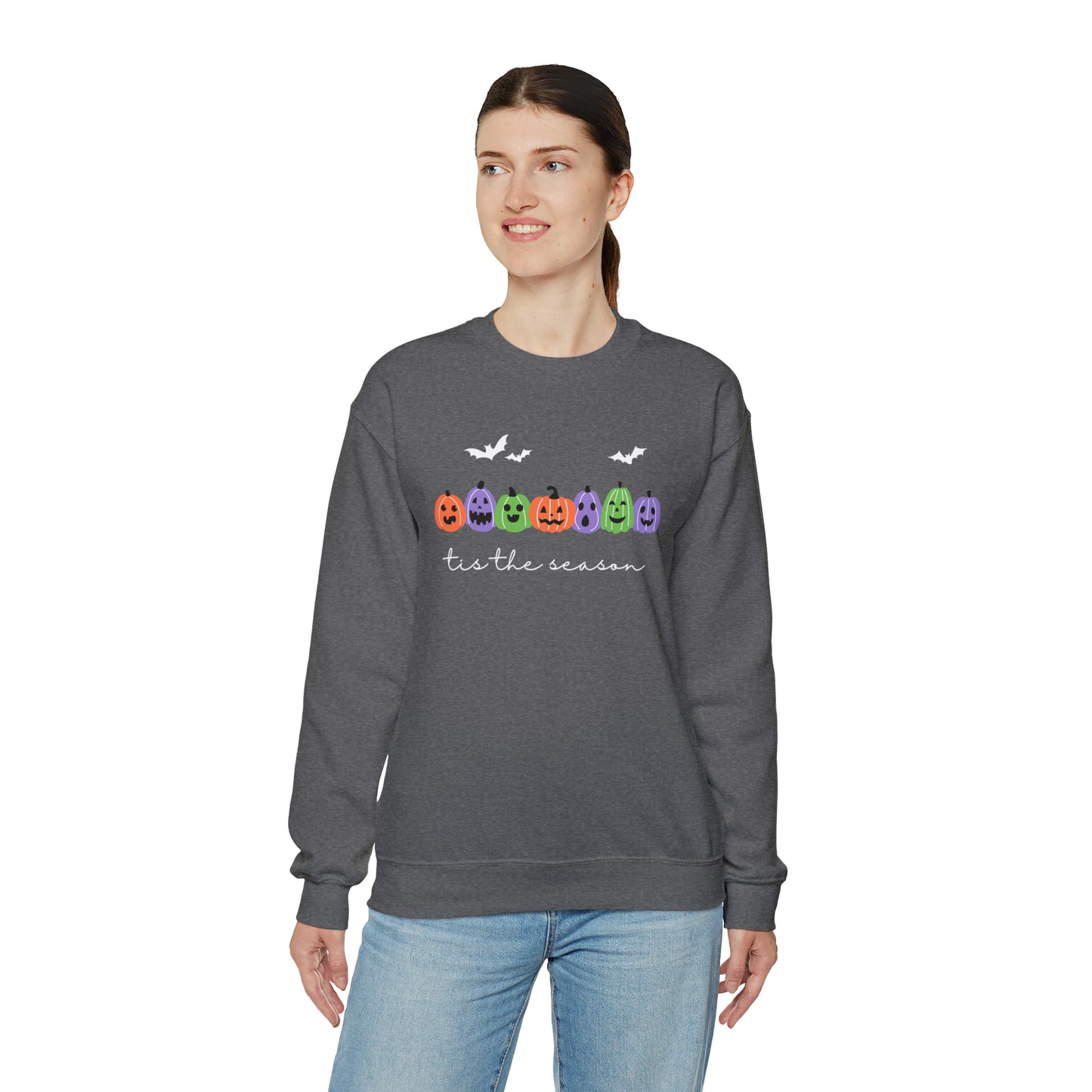 Halloween | Purple Green Pumpkin Patch | Unisex Crewneck Sweatshirt