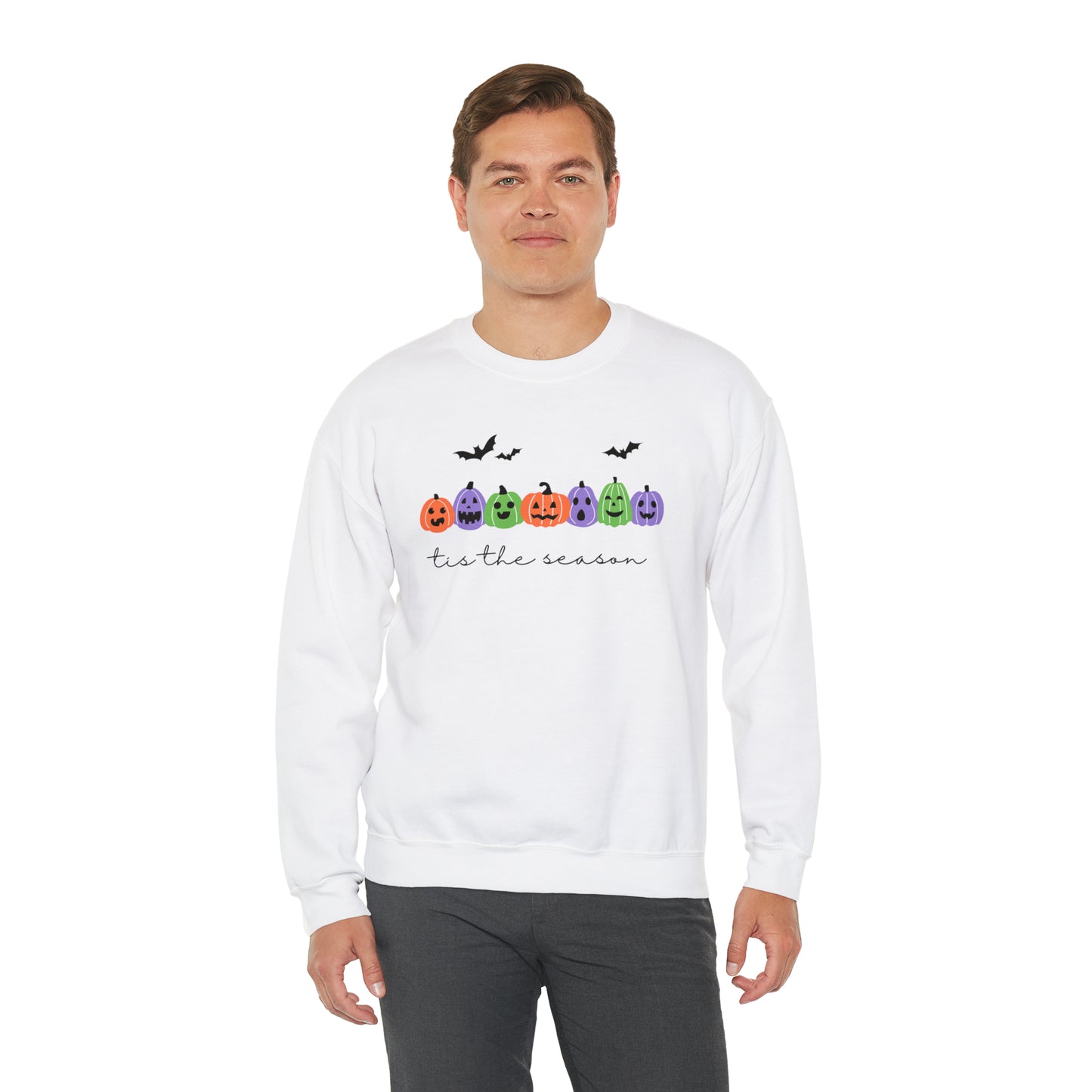 Halloween | Purple Green Pumpkin Patch | Unisex Crewneck Sweatshirt