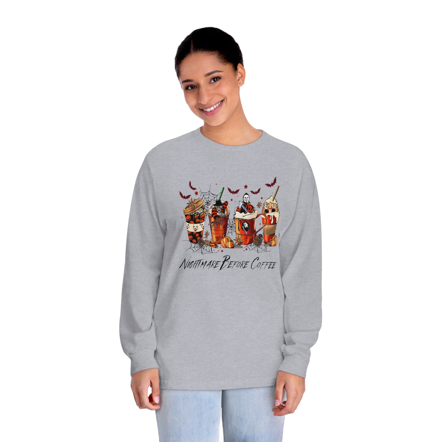 Halloween | Nightmare Before Coffee | Unisex Long Sleeve T-Shirt