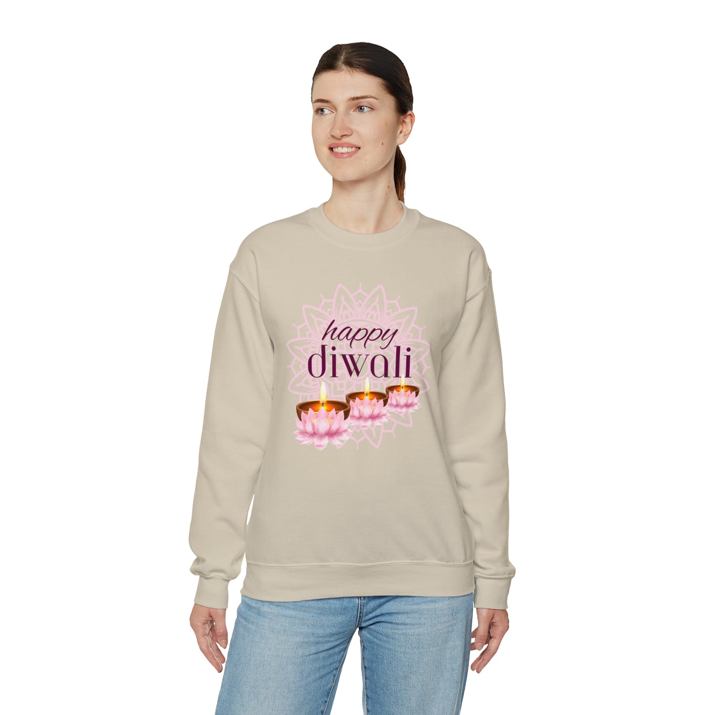 Diwali | Lotus Lights | Unisex Crewneck Sweatshirt