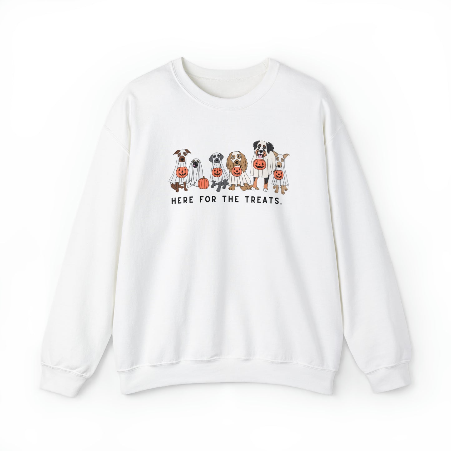 Halloween | Dog Ghost Treats | Unisex Crewneck Sweatshirt