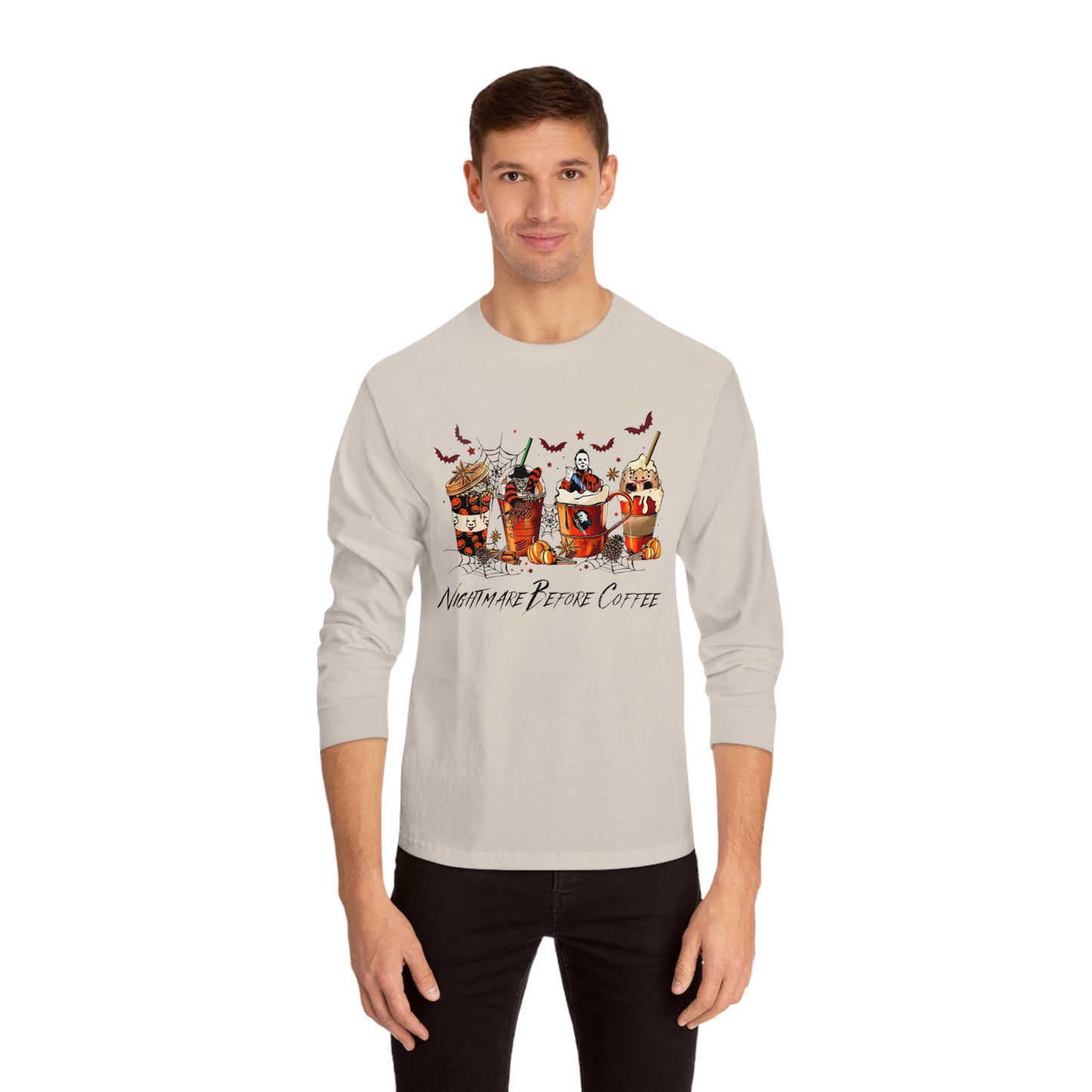 Halloween | Nightmare Before Coffee | Unisex Long Sleeve T-Shirt