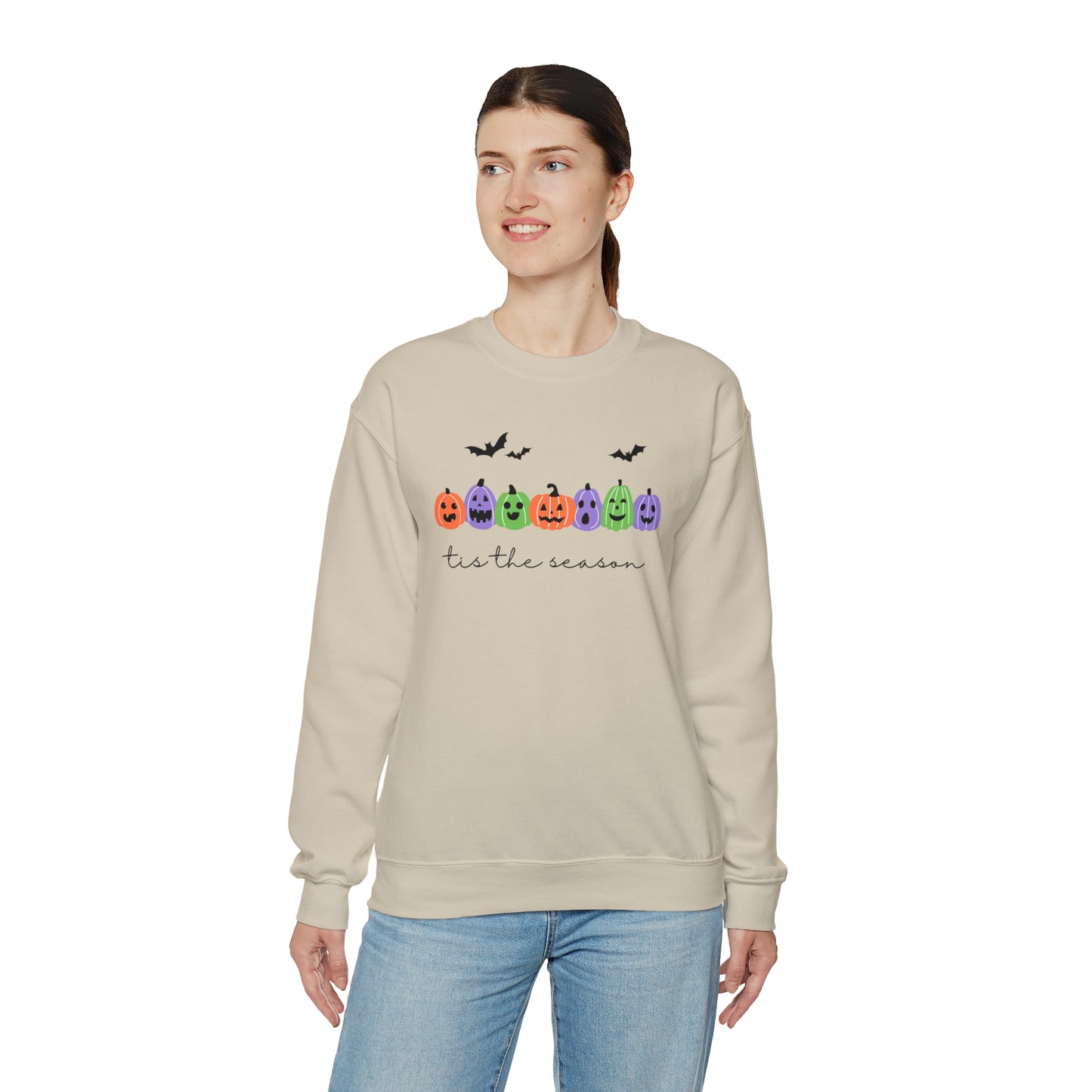 Halloween | Purple Green Pumpkin Patch | Unisex Crewneck Sweatshirt
