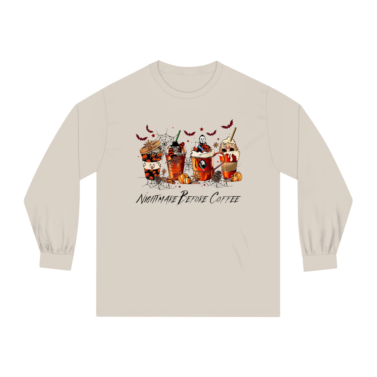 Halloween | Nightmare Before Coffee | Unisex Long Sleeve T-Shirt