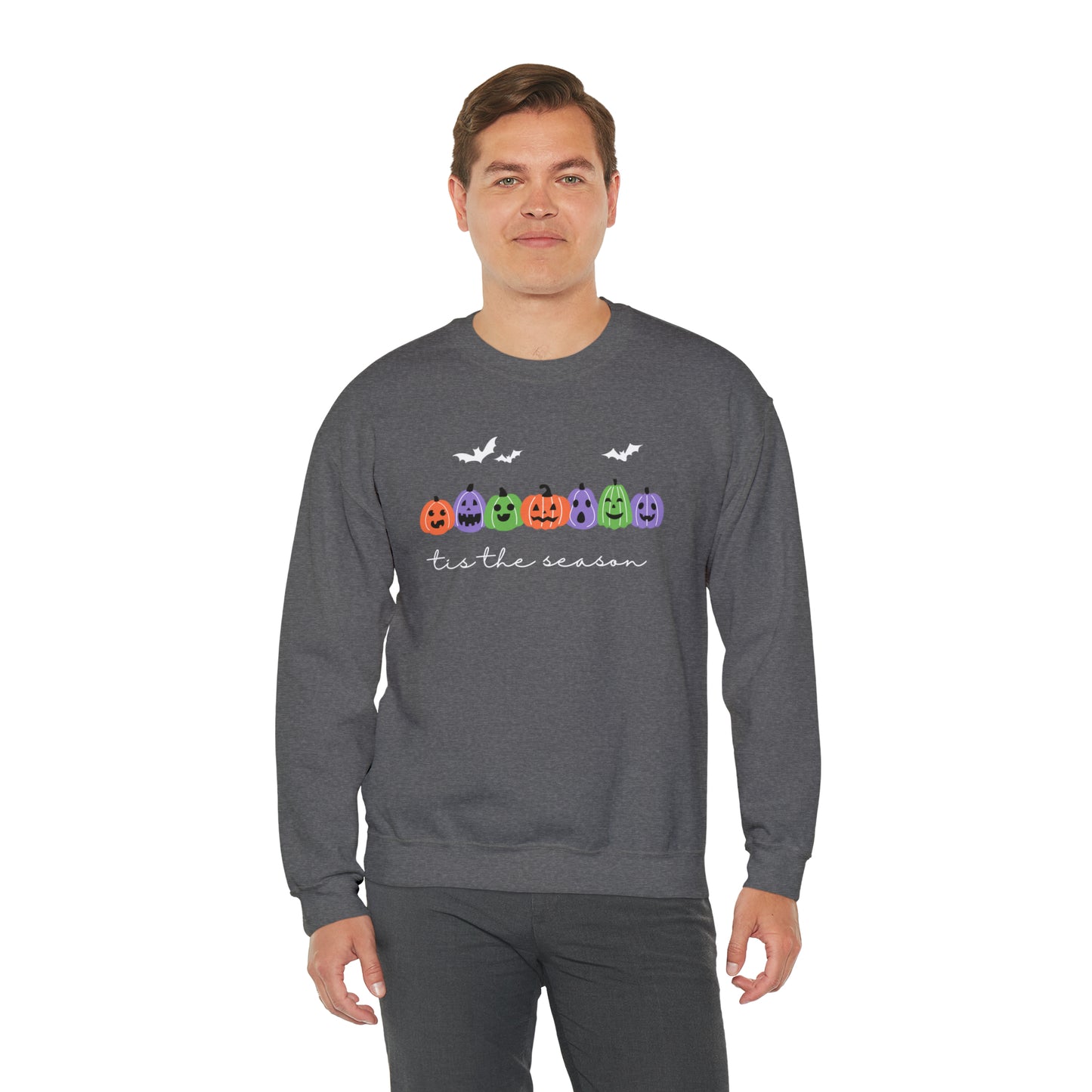 Halloween | Purple Green Pumpkin Patch | Unisex Crewneck Sweatshirt