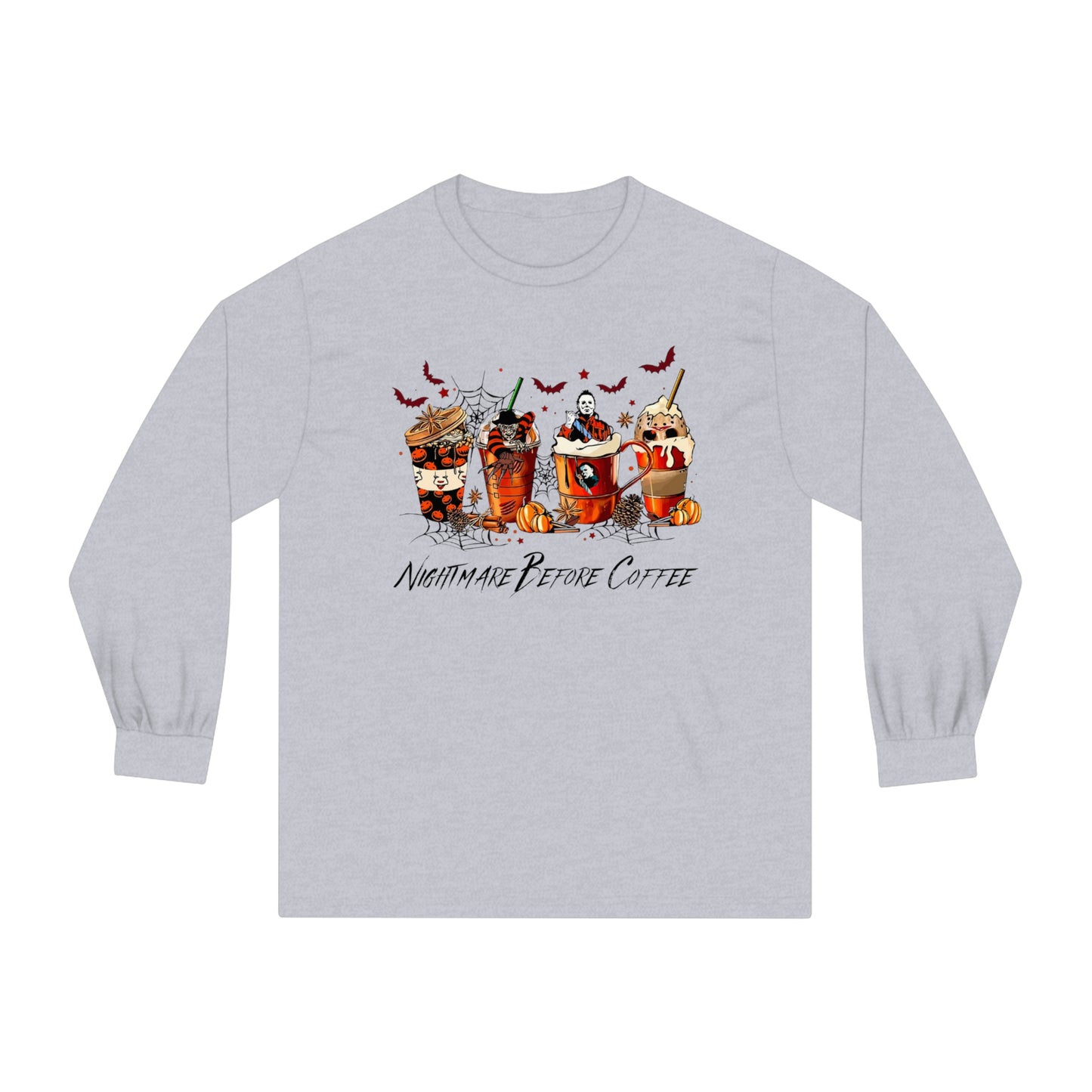 Halloween | Nightmare Before Coffee | Unisex Long Sleeve T-Shirt