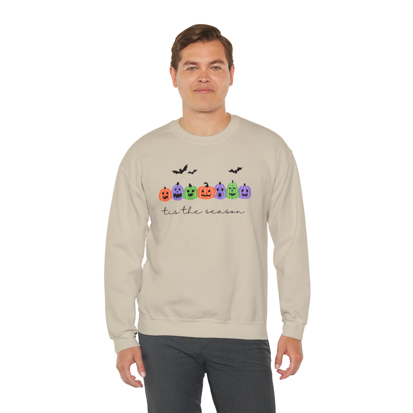 Halloween | Purple Green Pumpkin Patch | Unisex Crewneck Sweatshirt