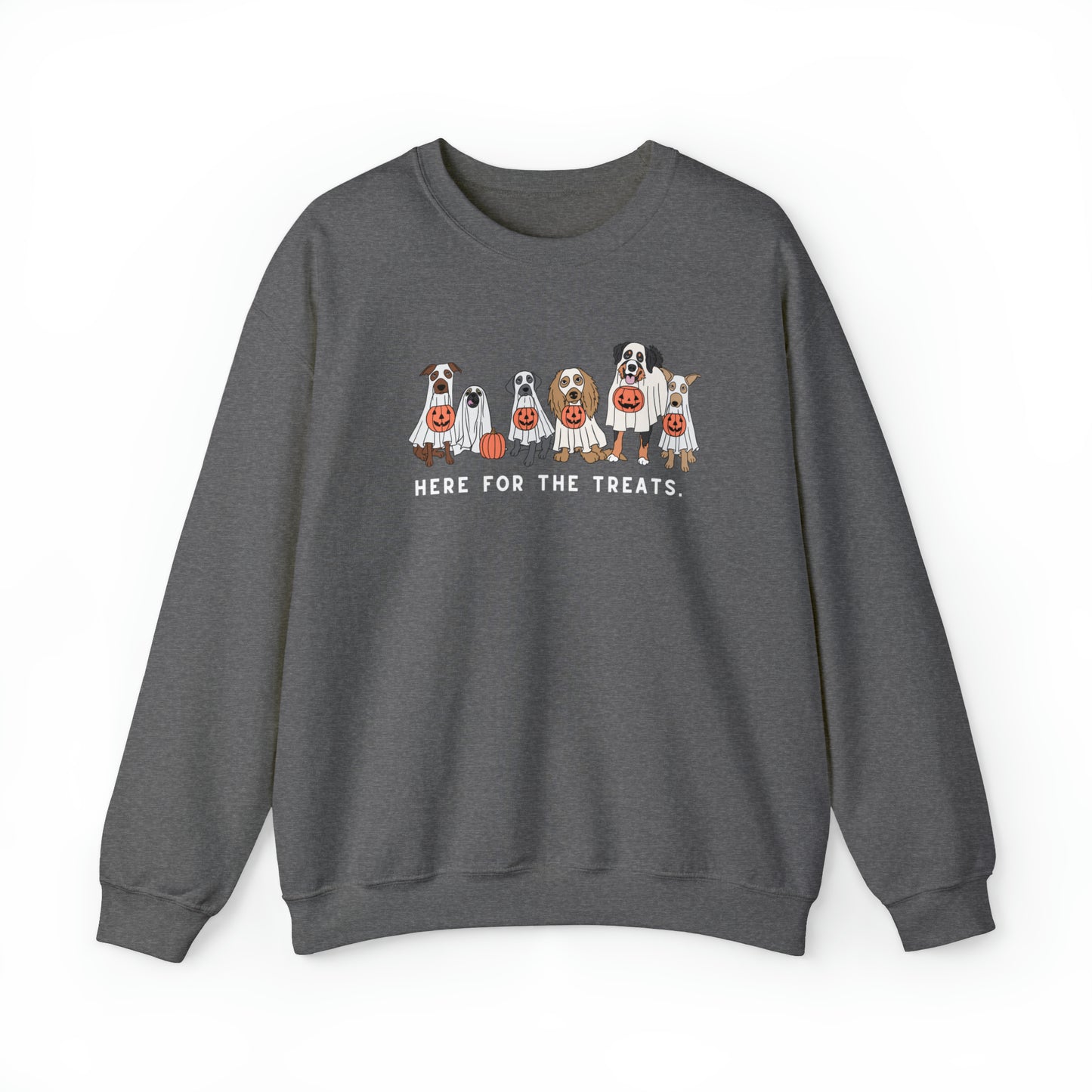 Halloween | Dog Ghost Treats | Unisex Crewneck Sweatshirt