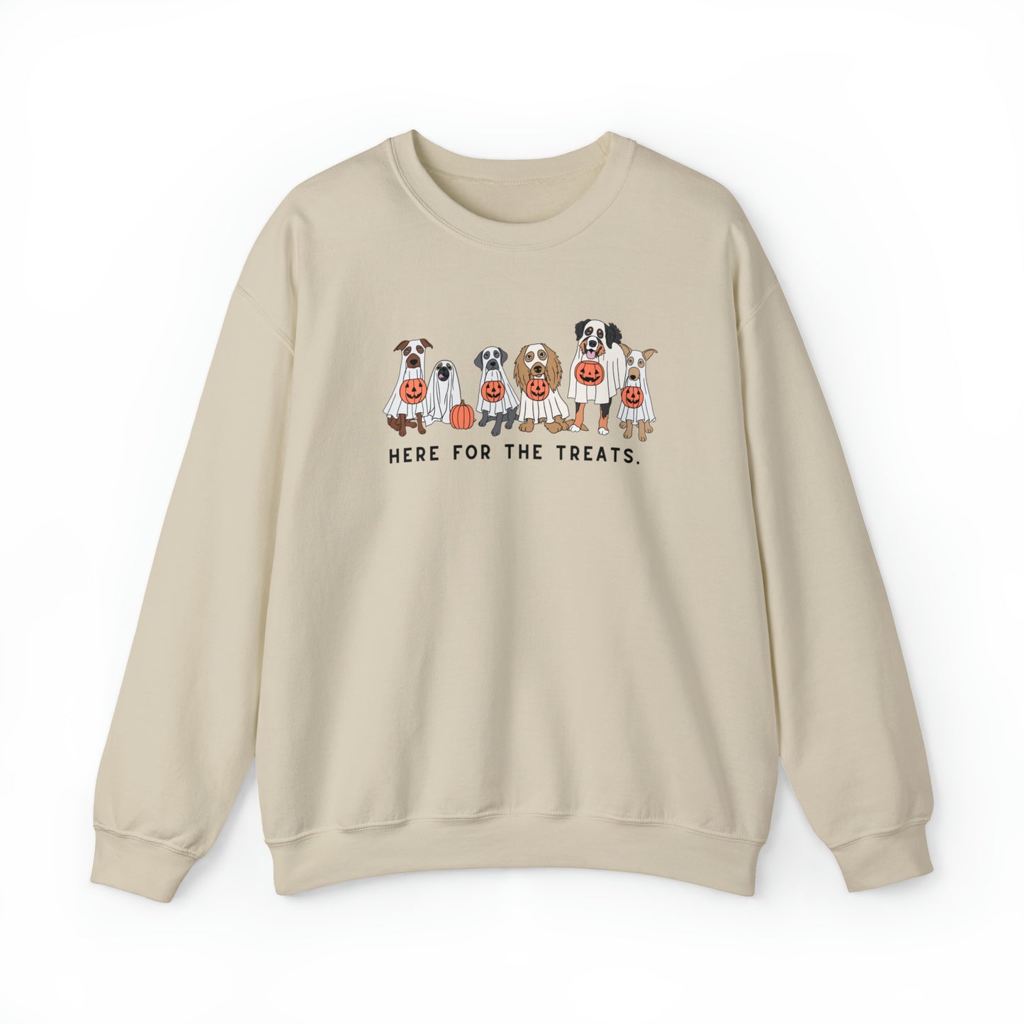 Halloween | Dog Ghost Treats | Unisex Crewneck Sweatshirt
