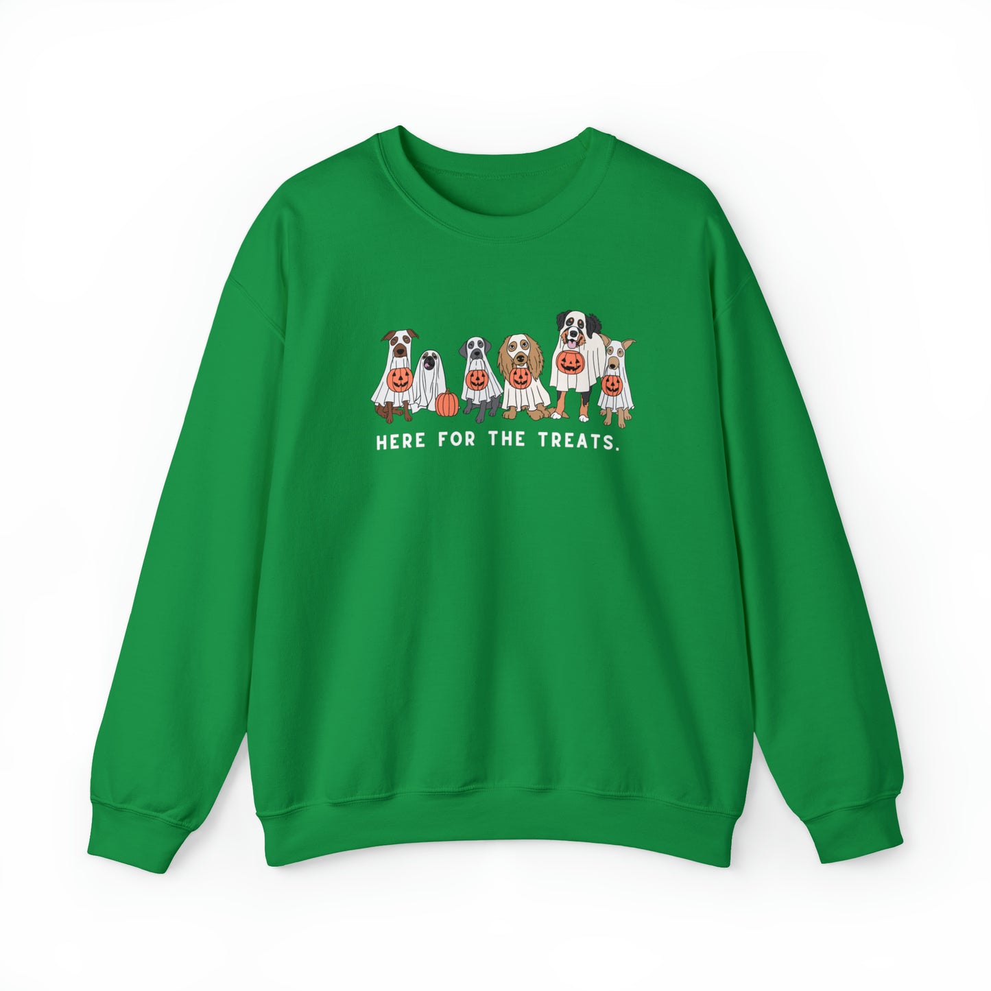 Halloween | Dog Ghost Treats | Unisex Crewneck Sweatshirt