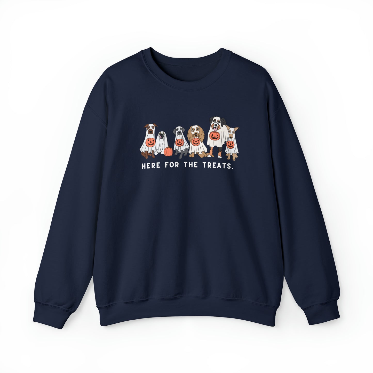 Halloween | Dog Ghost Treats | Unisex Crewneck Sweatshirt