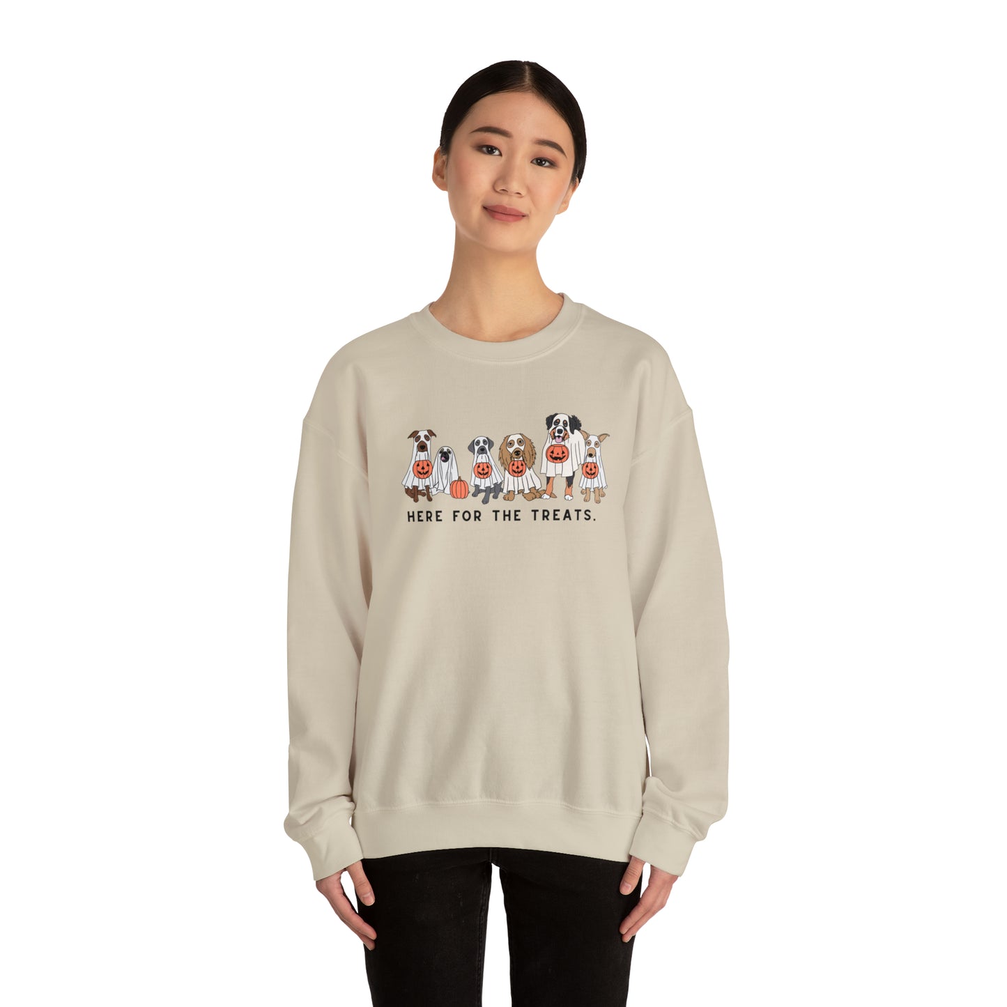 Halloween | Dog Ghost Treats | Unisex Crewneck Sweatshirt