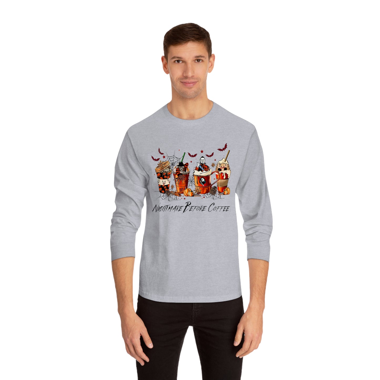 Halloween | Nightmare Before Coffee | Unisex Long Sleeve T-Shirt