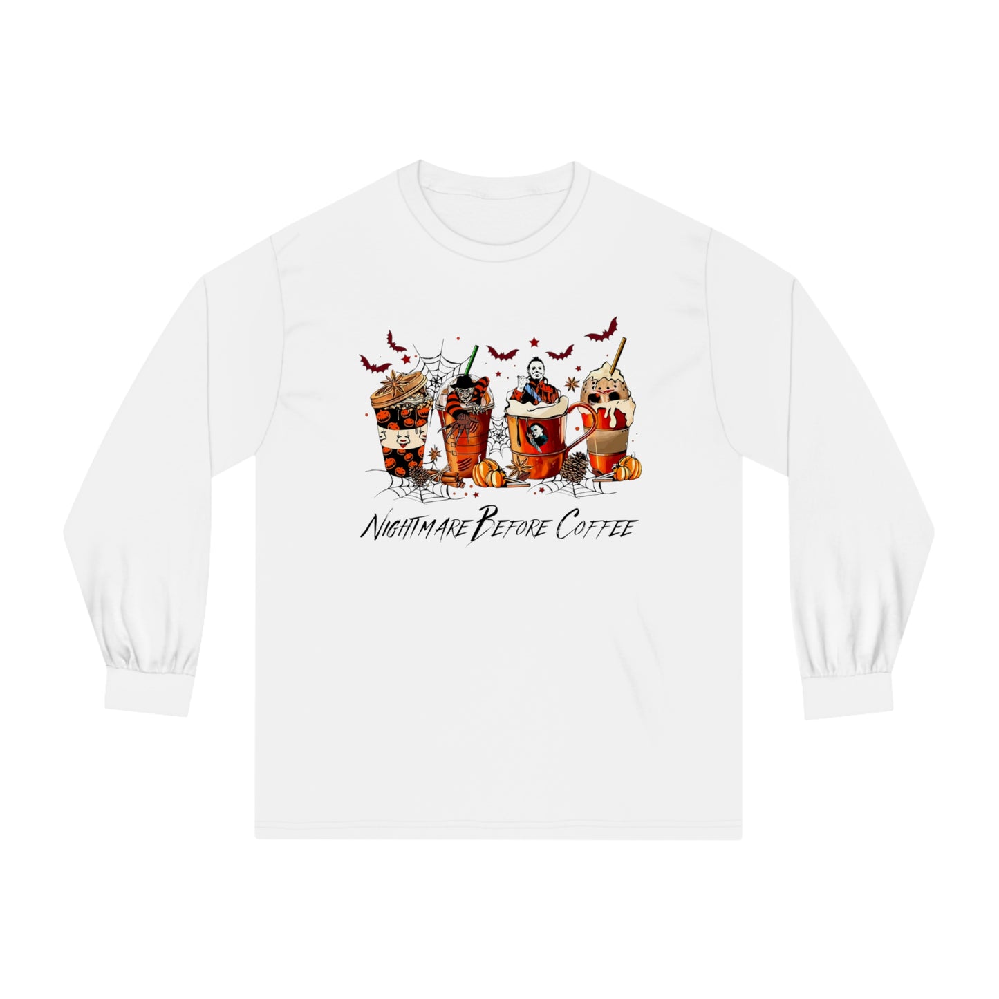 Halloween | Nightmare Before Coffee | Unisex Long Sleeve T-Shirt