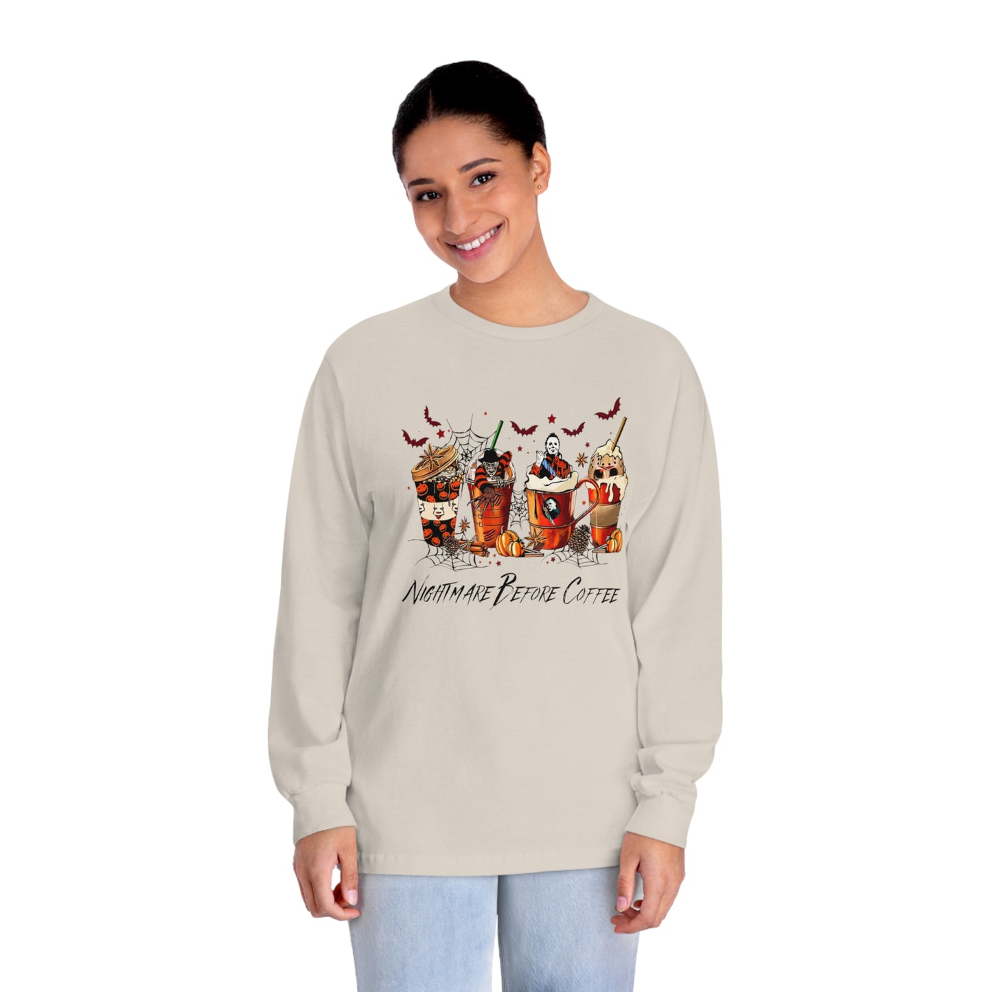 Halloween | Nightmare Before Coffee | Unisex Long Sleeve T-Shirt