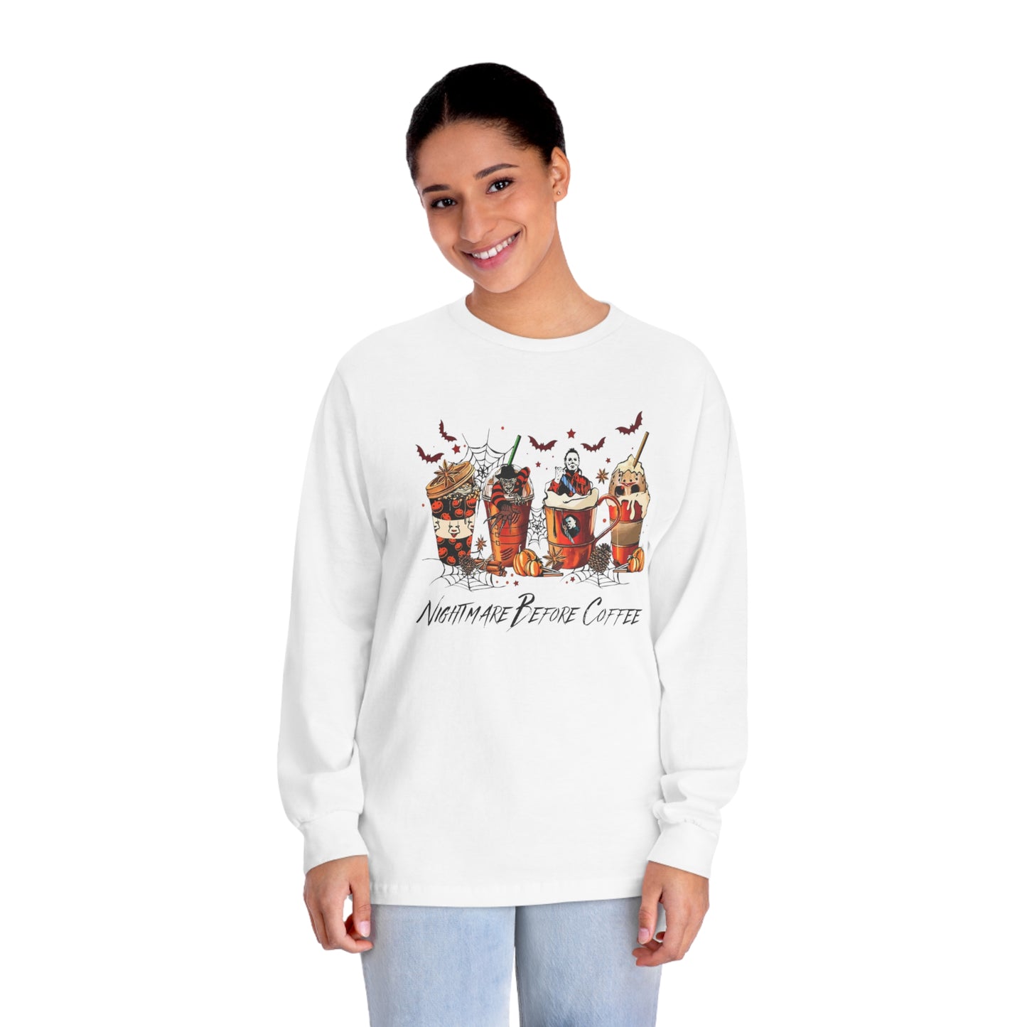 Halloween | Nightmare Before Coffee | Unisex Long Sleeve T-Shirt