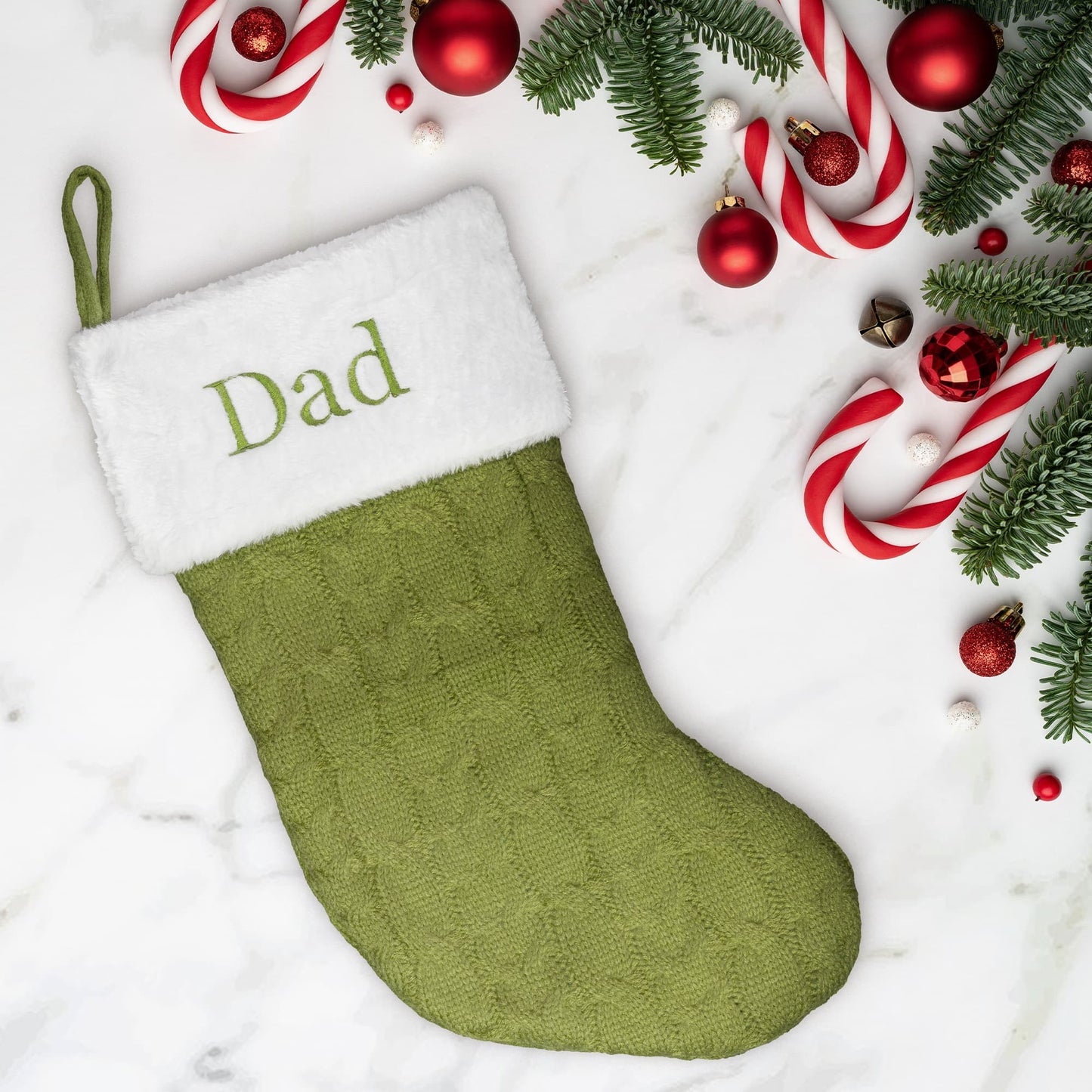 CHRISTMAS | Cable Knit Stockings | Personalized Embroidery