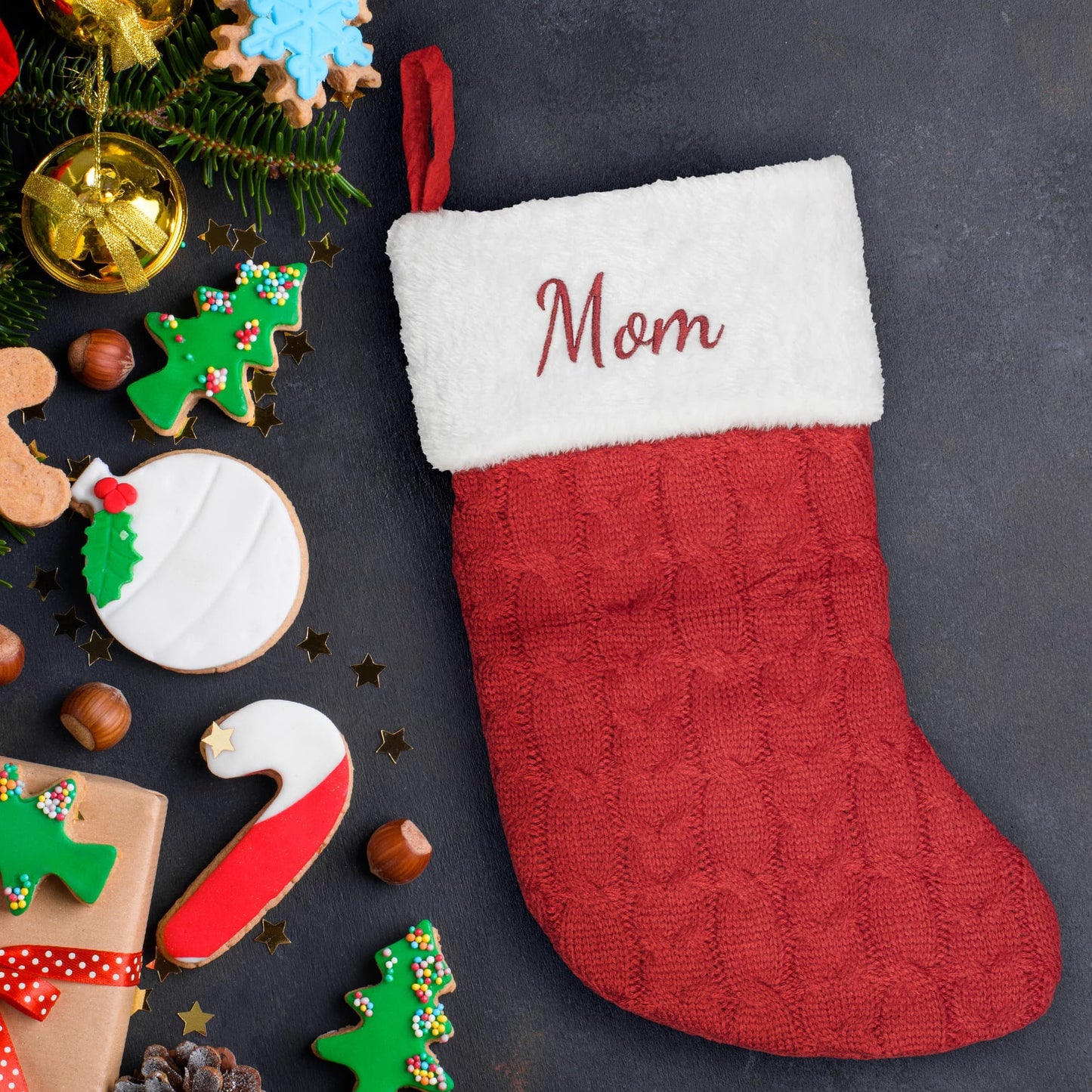 CHRISTMAS | Cable Knit Stockings | Personalized Embroidery