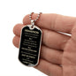 GRANDSON | Dog Tag Necklace | Brave Stronger Smarter