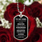 GIRL | Dog Tag Necklace | Braver Stronger Smarter