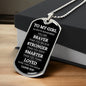 GIRL | Dog Tag Necklace | Braver Stronger Smarter