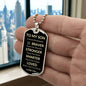 SON | Dog Tag Necklace | Braver Stronger Smarter G