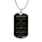 GRANDSON | Dog Tag Necklace | Brave Stronger Smarter