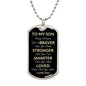 SON | Dog Tag Necklace | Braver Stronger Smarter WY