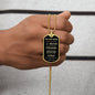 SON | Dog Tag Necklace | Braver Stronger Smarter G