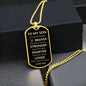 SON | Dog Tag Necklace | Braver Stronger Smarter G