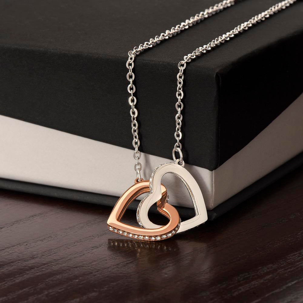 DAUGHTER | Interlocking Hearts Necklace | Old Lioness Mom