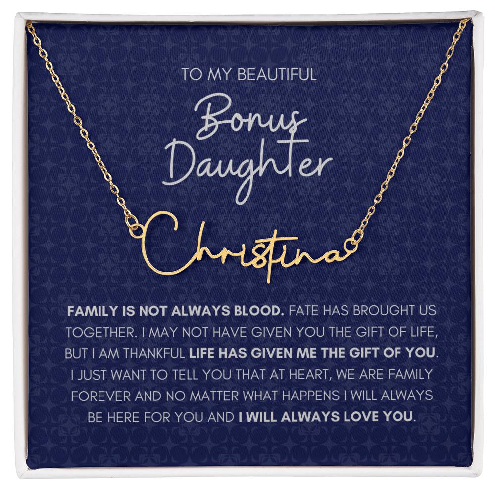 BONUS DAUGHTER | Signature Name Necklace | Always Love You