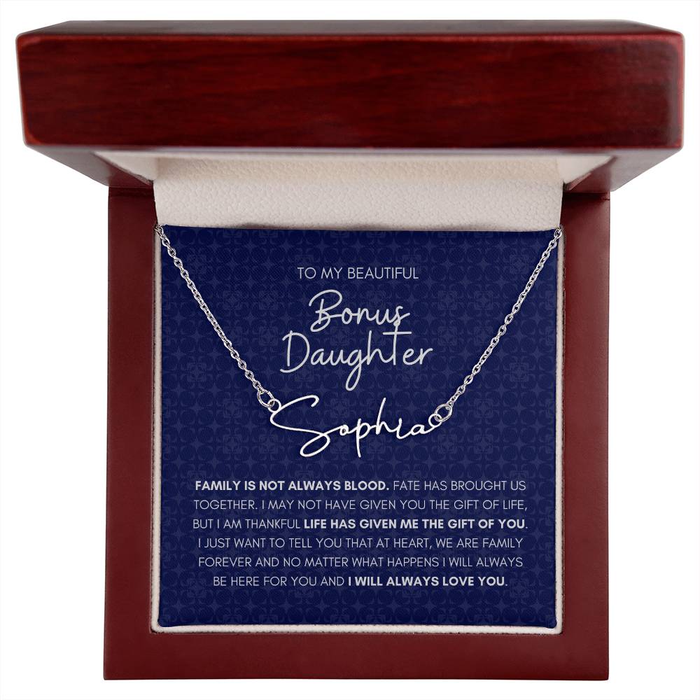 BONUS DAUGHTER | Signature Name Necklace | Always Love You