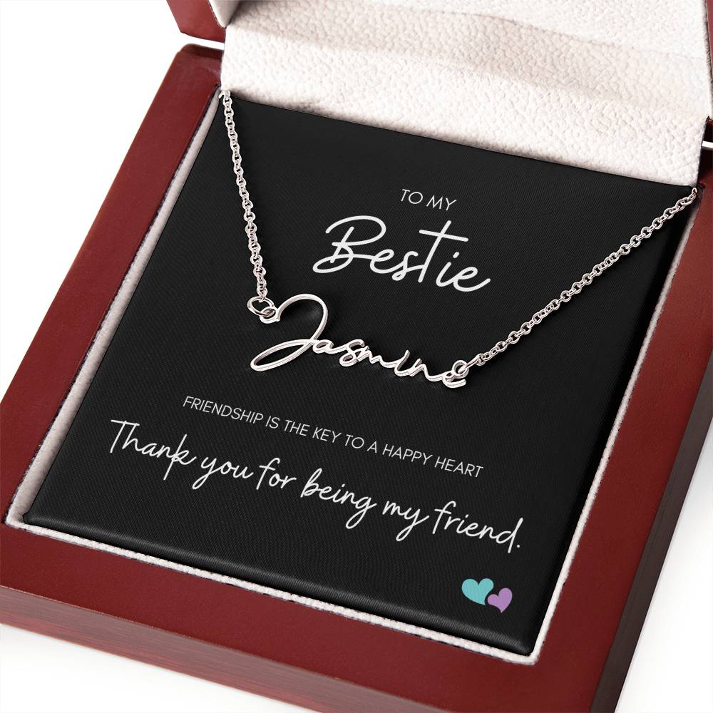 BE | Signature Name Necklace | Happy Heart