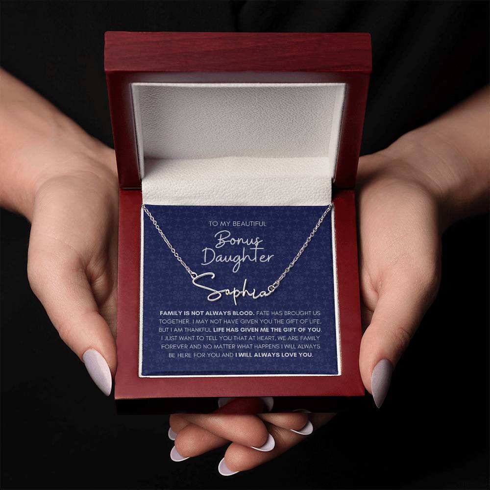BONUS DAUGHTER | Signature Name Necklace | Always Love You