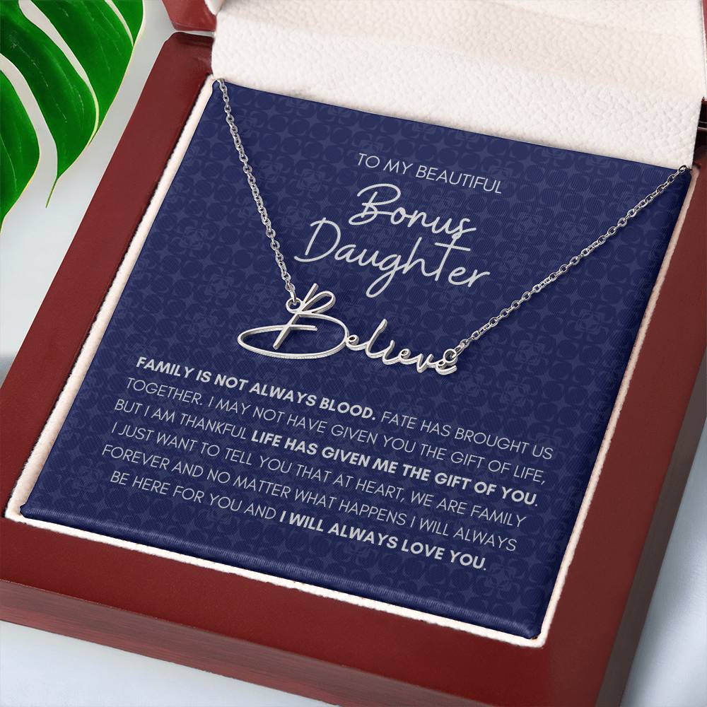 BONUS DAUGHTER | Signature Name Necklace | Always Love You