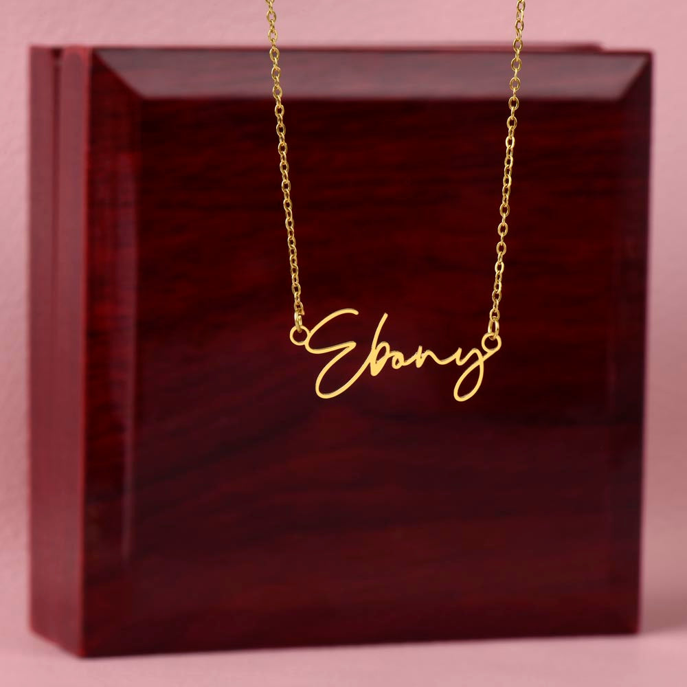 BE | Signature Name Necklace | Happy Heart