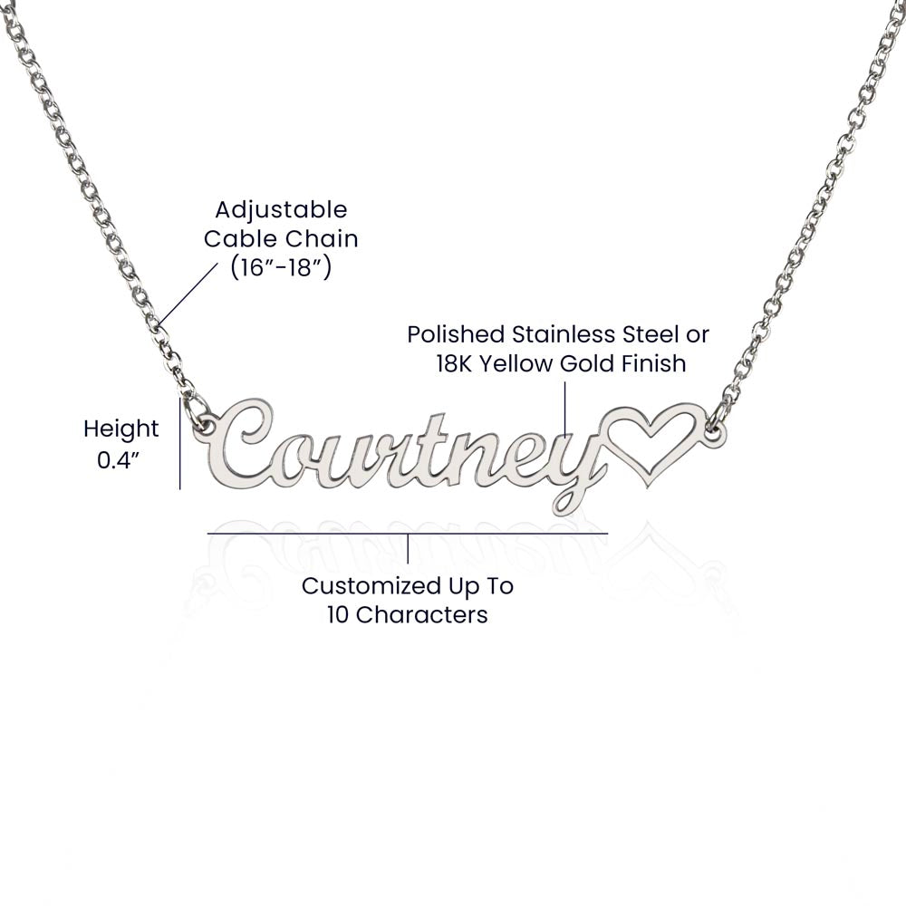 JEWELRY | Name Necklace + Heart