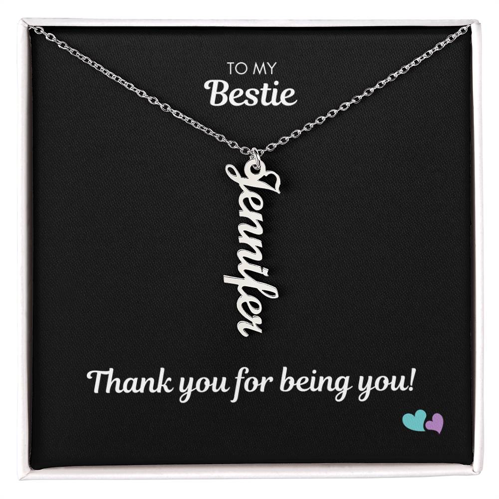 BE | Vertical Name Necklace | Being You