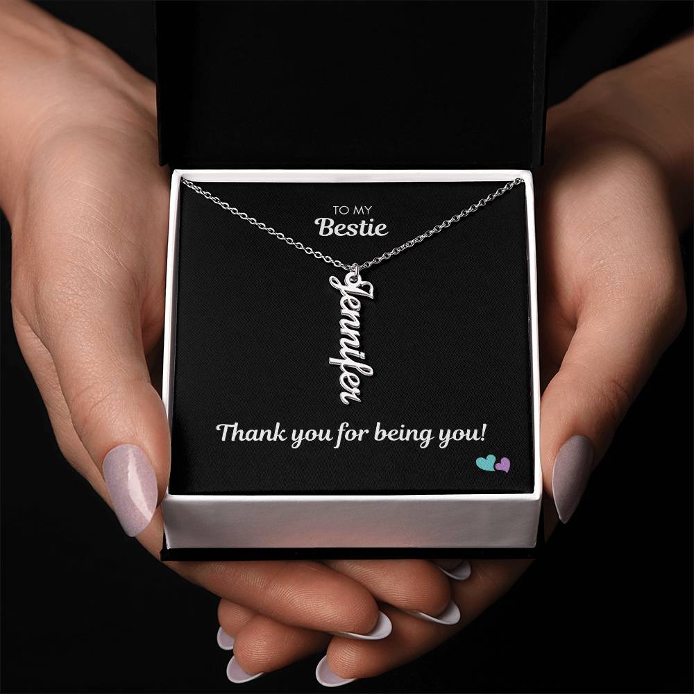 BE | Vertical Name Necklace | Being You