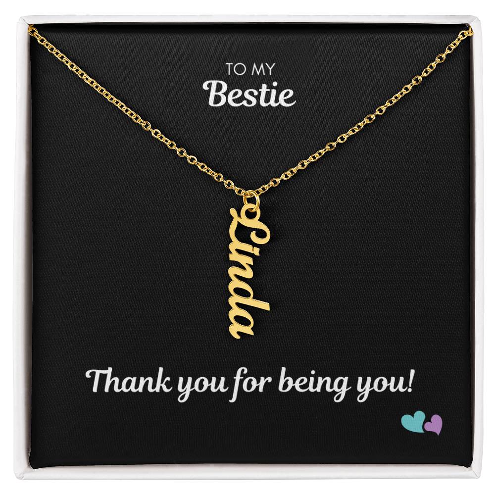 BE | Vertical Name Necklace | Being You