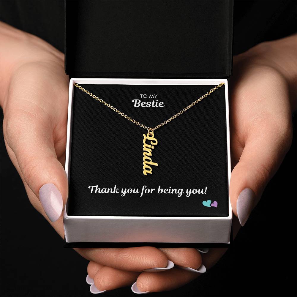 BE | Vertical Name Necklace | Being You