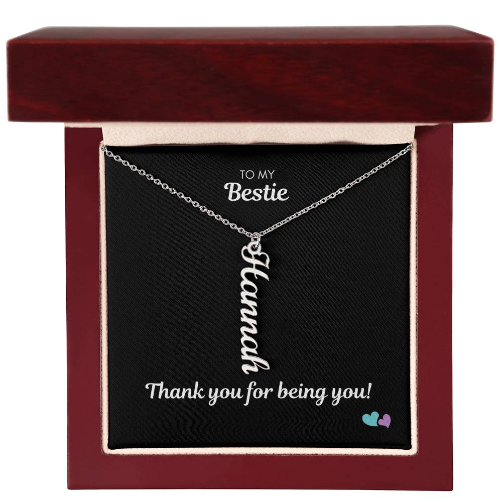 BE | Vertical Name Necklace | Being You