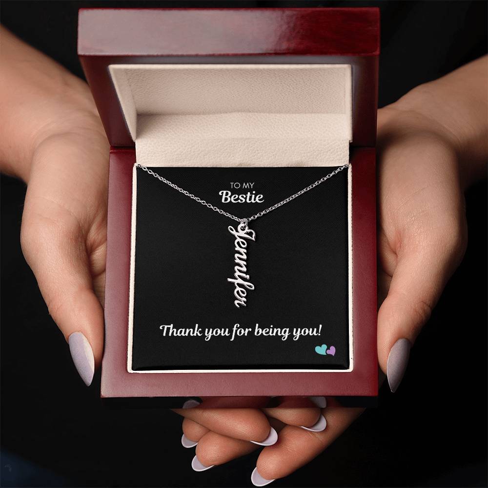 BE | Vertical Name Necklace | Being You