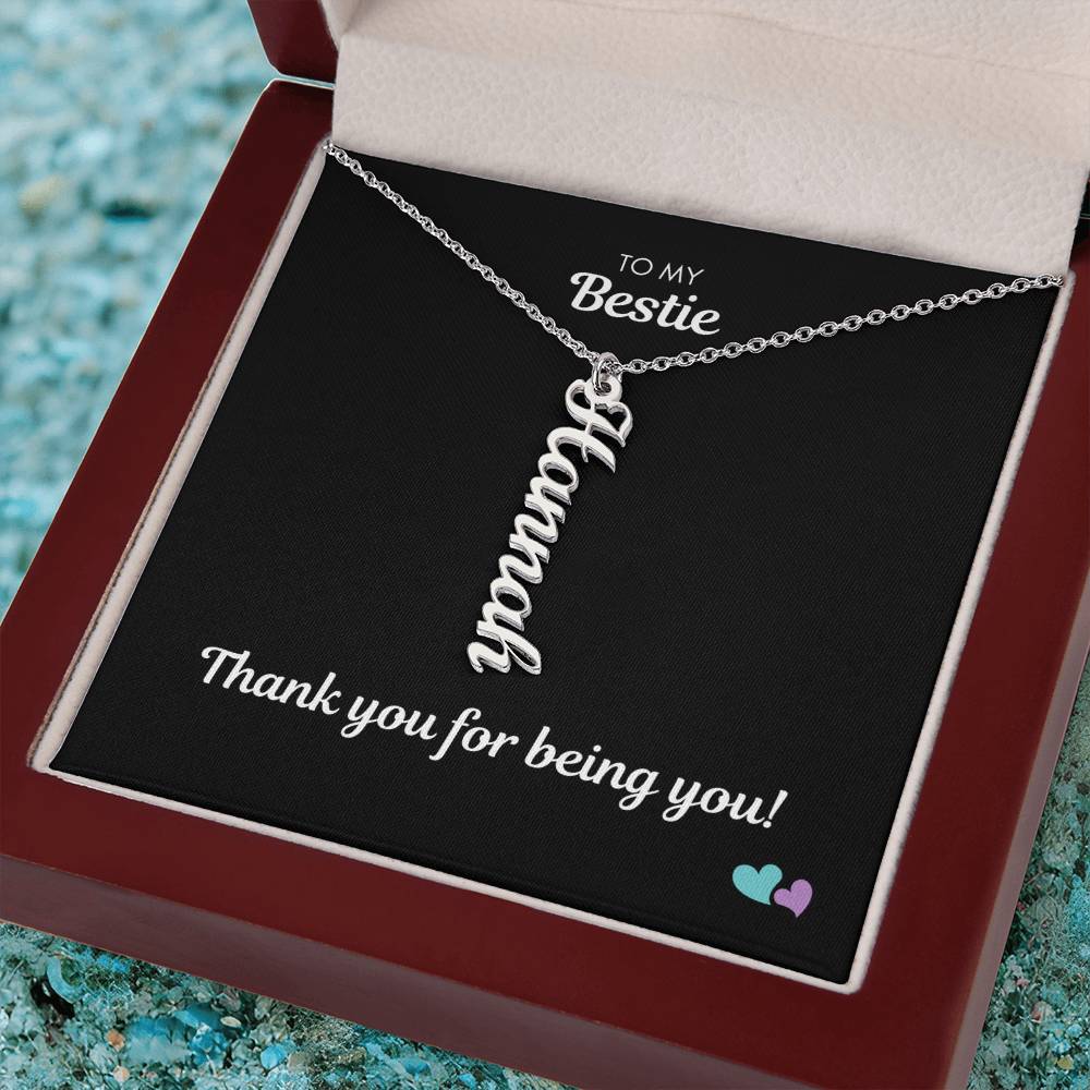BE | Vertical Name Necklace | Being You